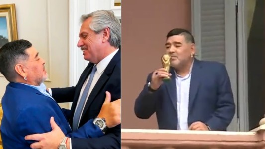 Alberto Fernández-Diego Maradona: cumbre en Casa Rosada