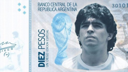 Un tuitero hizo una propuesta para recaudar millones de dólares con un billete de Maradona