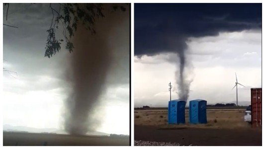 Impresionantes imágenes de un tornado registrado muy cerca de Bahía Blanca