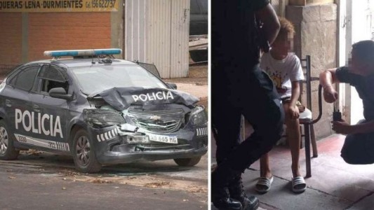 Un chico de 14 años le robó el auto a su mamá y chocó un patrullero