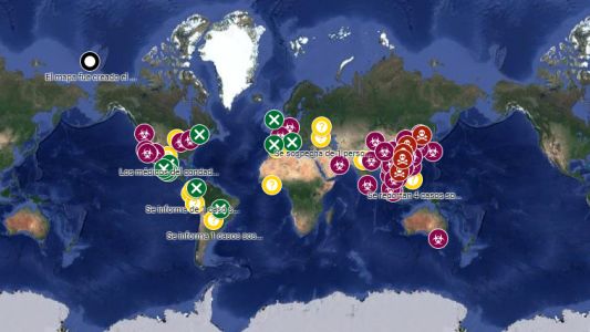 Un mapa interactivo muestra la evolución en tiempo real de los casos de coronavirus en el mundo
