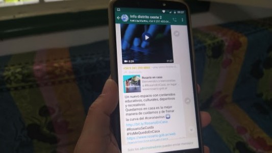 La Muni creó grupos de Whatsapp para hacer llegar información confiable a la ciudadanía