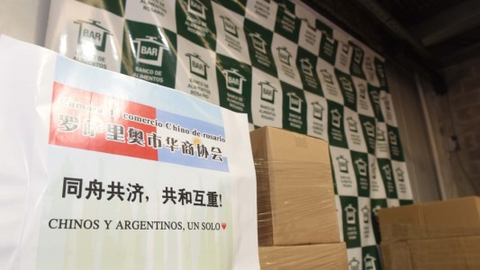 Rosario recibió la donación de más de 21 mil kilos de alimentos de la Cámara de Comercio Chino