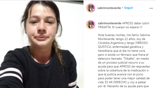 Apross acatará sin apelaciones el fallo para tratar la fibrosis quística de Sabrina