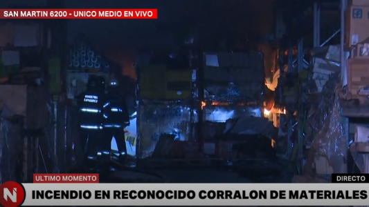 Alarma en zona sur por el incendio de un corralón