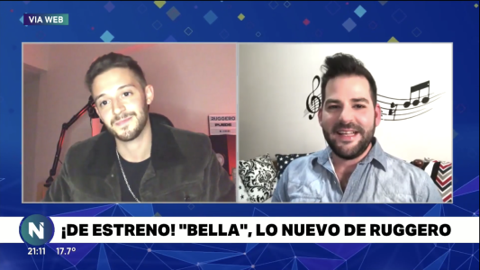 Ruggero presentó "Bella" en Telefe Noticias: "Mi corazón me pide hacer música"