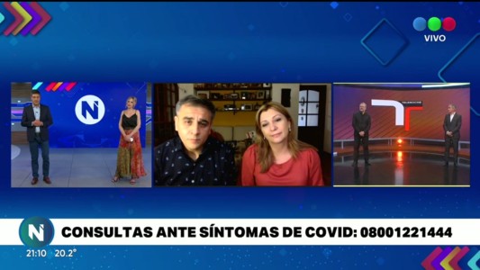 Telefe Noticias y Telenoche se unieron para hablar con una pareja de periodistas que contrajeron covid