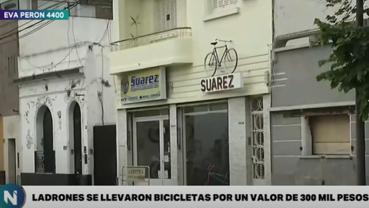 Robo en una bicicletería de Eva Perón al 4400