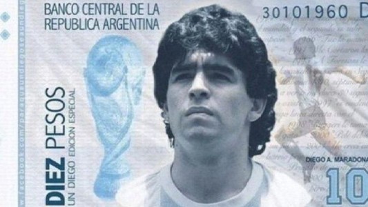 Las redes piden la cara de Maradona en un billete