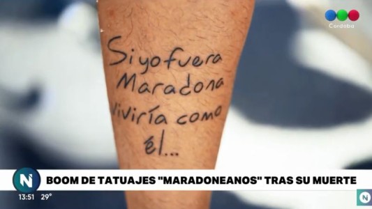Furor por los tatuajes deDiego Armando Maradona