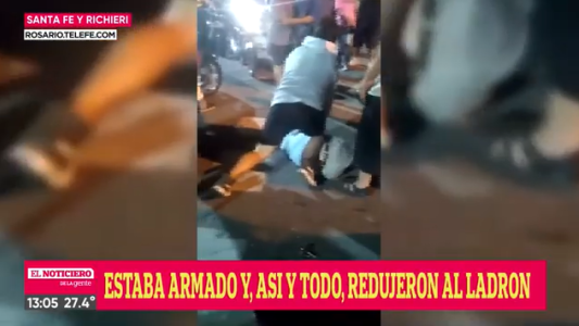 Vecinos detienen a delincuente armado en Santa Fe y Ricchieri