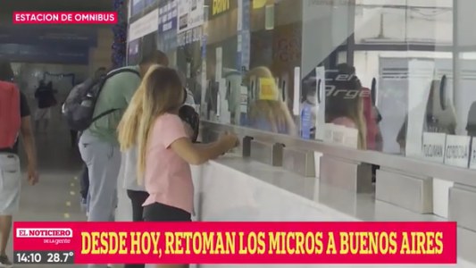 Retoman los servicios a Buenos Aires desde la Terminal de Ómnibus