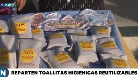 Gestión menstrual: repartieron toallas higiénicas reutilizables