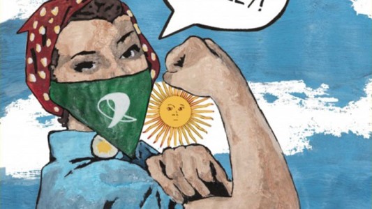 La "Bansky italiana" dedicó su última obra a la legalización del aborto en Argentina