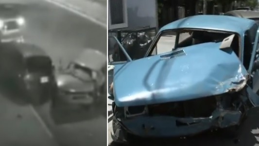 Video: perdió el control, chocó solo y se fue