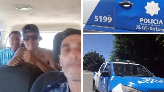 Polémica selfie de un policía con dos amigos en un patrullero
