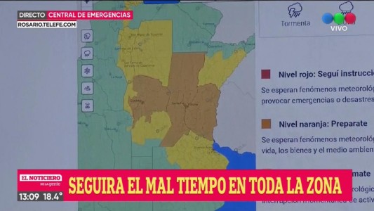 Alerta naranja: se esperan tormentas fuertes para el resto del día