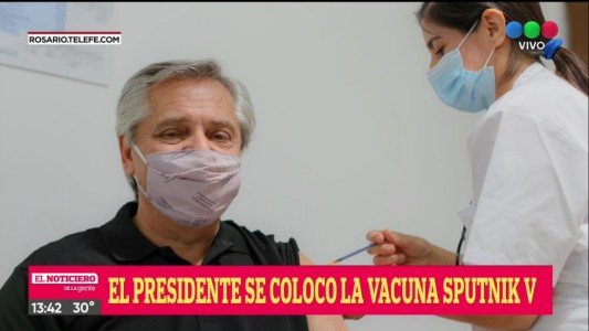 El presidente Alberto Fernández recibió la primera dosis de la vacuna Sputnik V