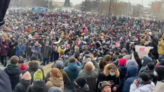 Cientos de detenciones en Rusia en protestas de partidarios del opositor Navalny