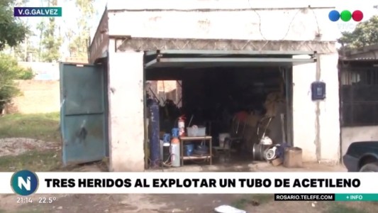 Explotó un tubo de acetileno en un taller mecánico: tres heridos