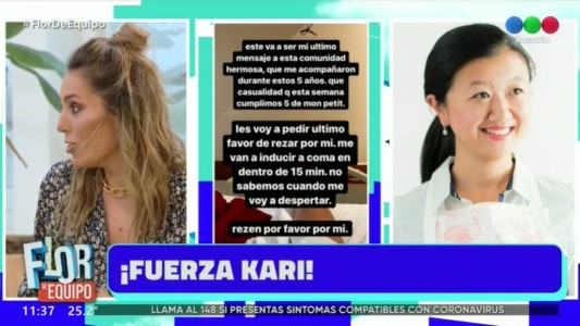 Coronavirus: Karina Gao entró en coma inducido
