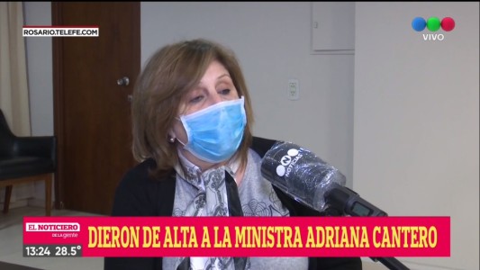 La Ministra Cantero recibió el alta y volvió a su domicilio