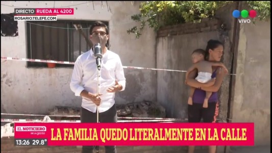 Grave derrumbe del techo de una vivienda