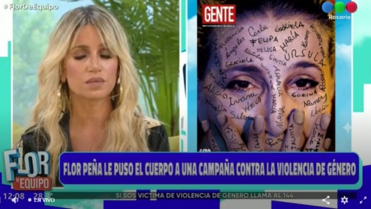 Flor Peña puso su cuerpo a una campaña de violencia de género