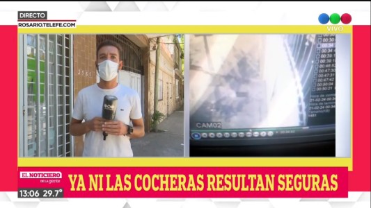 Tres delincuentes robaron dos motos en una cochera
