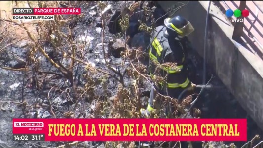 Incendio en el Parque España: se quemaron pastizales linderos al Colegio Español