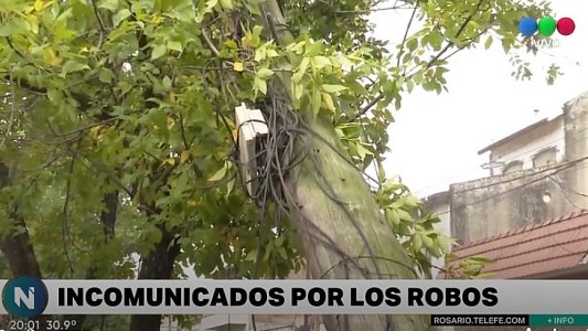 Incomunicados y sin luz por el robo de cables