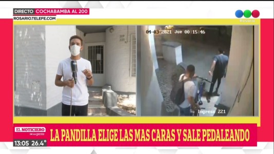 Robo en manada: entraron cinco personas a un edificio y se llevaron cuatro bicicletas