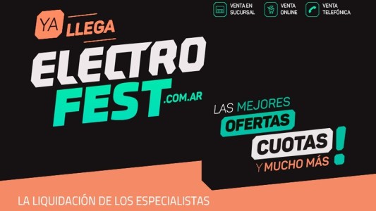 Electro Fest llega con descuentos del 35% y 18 cuotas sin interés