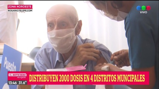 Se repartieron 2000 dosis para inocular a mayores de 90 años