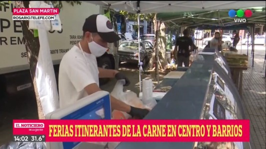 Se vendieron más de mil kilos de carne en una feria itinerante en Plaza San Martín