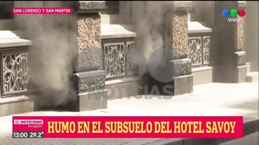 Urgente: evacuaron el Hotel Savoy por un principio de incendio en el subsuelo del edificio