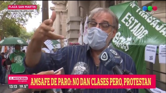 Paro y protesta docente en la plaza San Martín