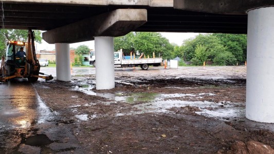 Limpiaron el distribuidor de Circunvalación y Dr. José Chapo, en Rosario