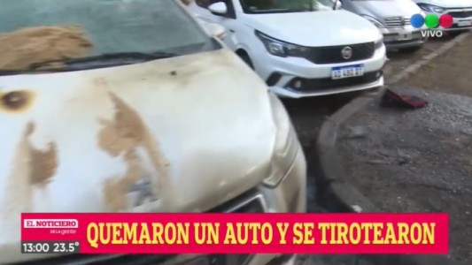 Prendieron fuego un auto en cercanía del Hospital Centenario