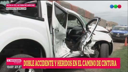 Doble accidente y heridos en la AO02