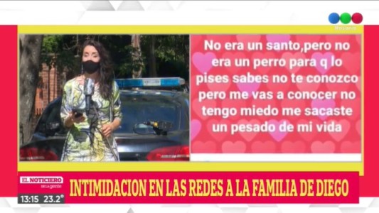 Intimidación en las redes sociales a la familia de Diego