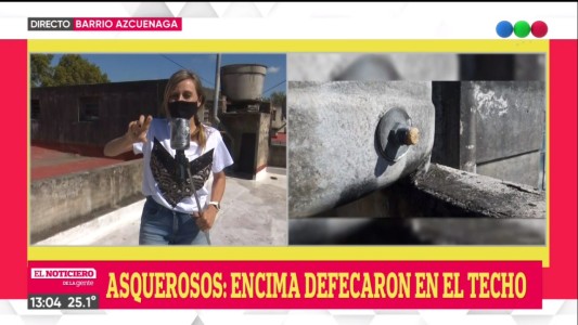 Indignante: delincuentes robaron la llave de paso del agua y defecaron en la terraza