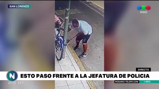 A cara descubierta y a plena luz del día: robo de bici filmado en San Lorenzo