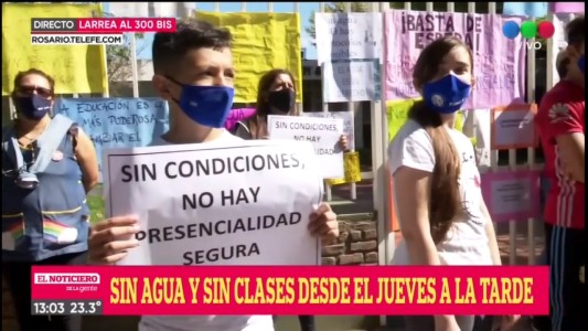 Realizaron un abrazo solidario a una escuela que no puede dar clases por falta de agua