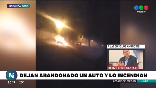 Dejan abandonado un auto y lo incendian