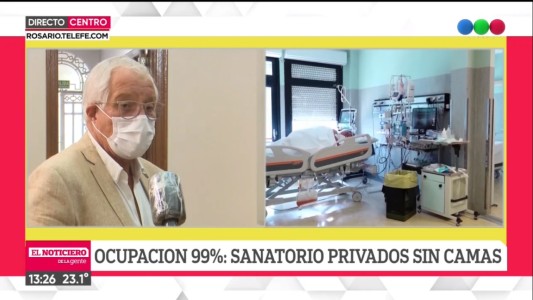 La ocupación de camas críticas en el sector privado alcanzó el 99%