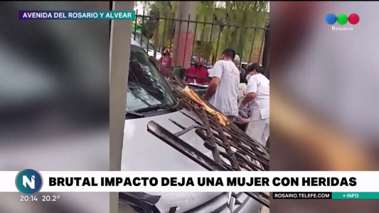 Siniestro inédito en Av. del Rosario y Alvear dejó a una mujer herida