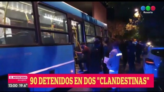 Más de 90 personas fueron detenidas en distintas fiestas clandestinas realizadas en la ciudad