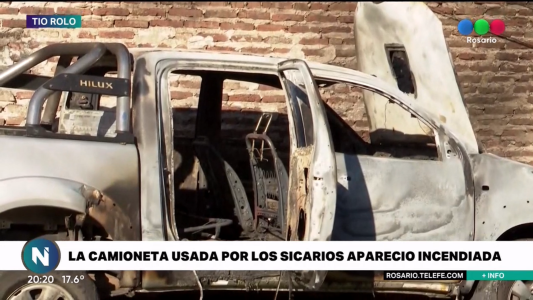 Hallaron una camioneta incendiada en Rosario tras el crimen mafioso en Soldini