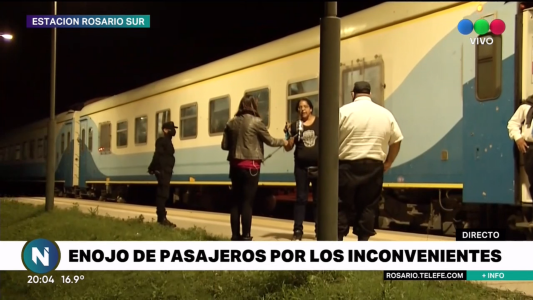 Tren de pasajeros estuvo varado varias horas en la Estación Rosario Sur
